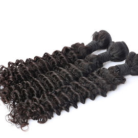 中国 ブラジルのバージンの毛の織り方の深い波の滑らかで、柔らかいバージンの毛延長自然な黒 サプライヤー