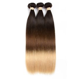 中国 3つの調子のオンブルのブラジルの毛の織り方、膚触りがよくまっすぐなオンブルの実質の毛延長 サプライヤー