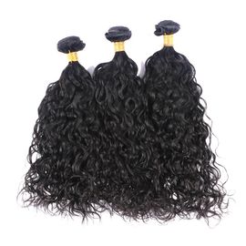 中国 100加工されていないブラジル水波の人間の毛髪、自然で黒いカーリー ヘアーの束  サプライヤー