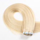 中国 #60延長まっすぐな質の最も軽いブロンドの実質の人間の毛髪テープ 会社