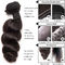緩い波の巻き毛の人間の毛髪の織り方は厚く完全な端との絹の柔らかさを束ねます サプライヤー