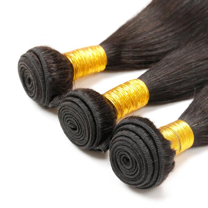 加工されていない直毛のブラジルのバージンの毛の織り方もつれることを取除かないこと