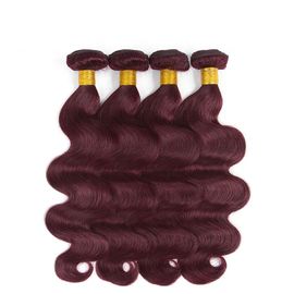 中国 99j色のバーガンディオンブルの毛の織り方延長ボディ波のバージンの毛の束臭い無し サプライヤー