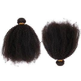 中国 アフリカのねじれたカーリー ヘアーのブラジルのバージンの人間の毛髪は自然で黒い色をもつれ束ねません サプライヤー