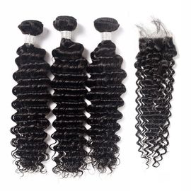 中国 人間のブラジル ボディ波の毛3束、緩く深い波の人間の毛髪の織り方 サプライヤー