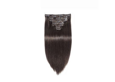 色#2はヘアー サロン18&quot; 20&quot; 22&quot; 24&quot;のための毛延長ヨーロッパの毛延長のRestyledの膚触りがよく滑らかで柔らかいクリップである場合もあります サプライヤー