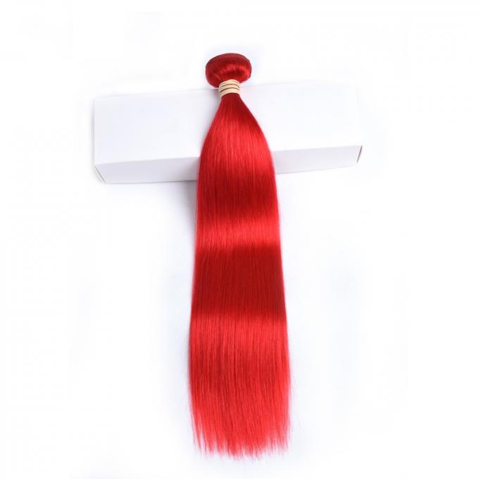 方法赤い色のオンブルの毛の織り方のバージンの毛のよこ糸12-26のインチ